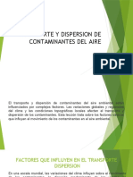 Factores que influyen en el transporte y dispersión de contaminantes del aire