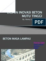 Desain Inovasi Beton Mutu Tinggi