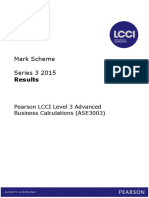 Mark Scheme Series 3 2015: Results