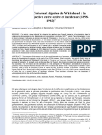Russell Et Luniversal Algebra de Whitehe PDF