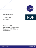 Mark Scheme June 2017: Results