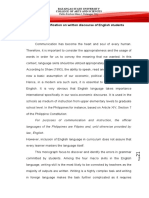 Error Identification On Written Discourse of English Students