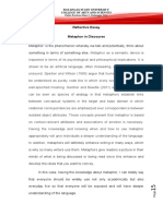 Reflective Essay Metaphor in Discourse: Pablo Borbon Main I, Batangas City