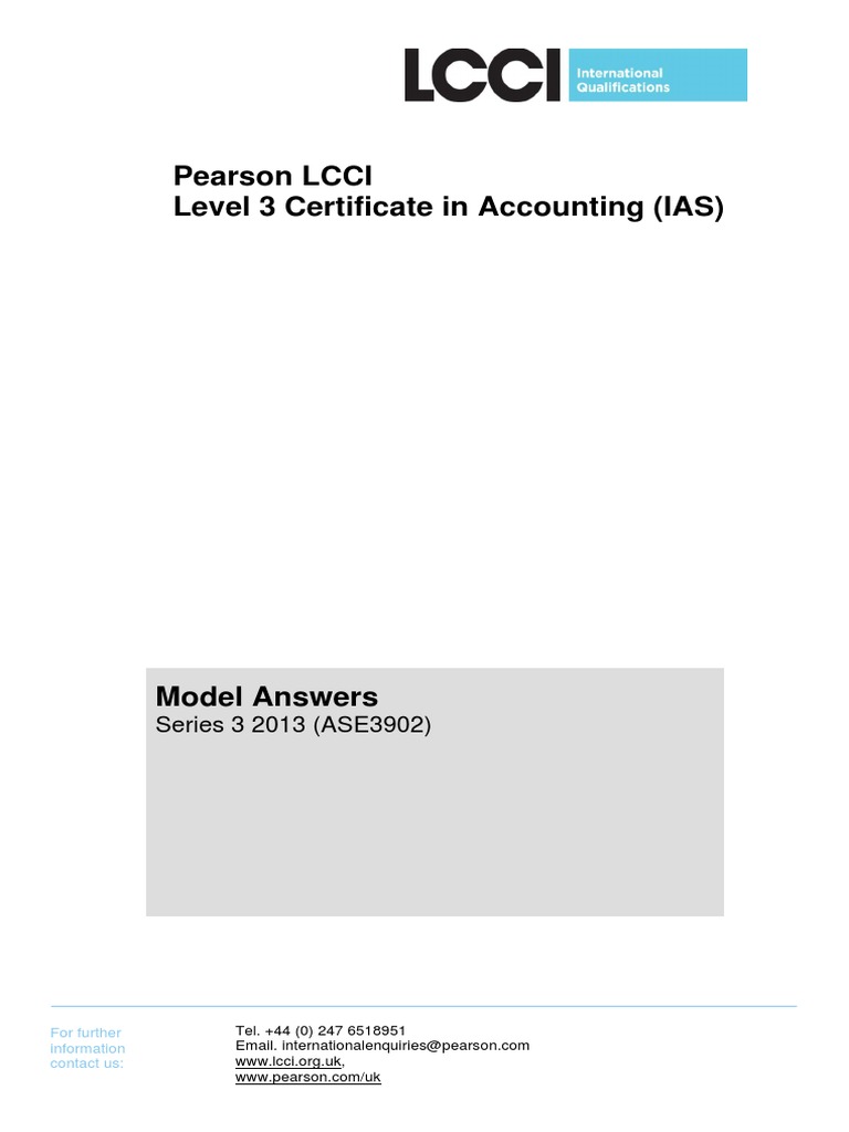 Accounting IAS Model Answers Series 3 2013 | PDF | Inventory | Goodwill ...
