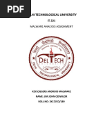 Delhi Technological University: Malware Analysis Assignment