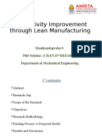 Productivity Improvement Through Lean Manufacturing