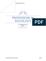 pROFESSION in sOCIOLOGY