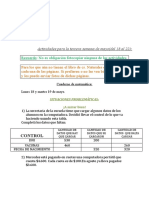 Actividades para La Tercera Semana de Mayo