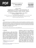 Application of FTIR in Characterization of Acrylonitrile-Butadiene Rubber (Nitrile Rubber)