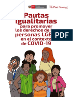 Cartilla: Pautas igualitarias para promover los derechos de las personas LGBTI en el contexto de COVID-19