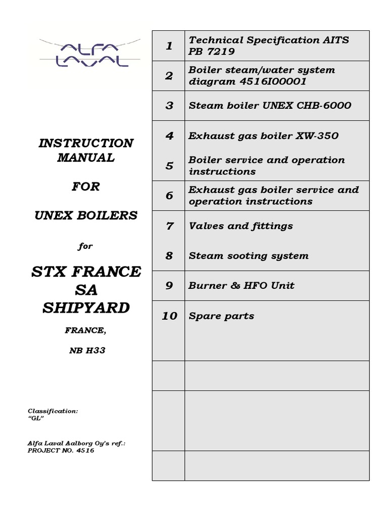 Boiler Instruction Manual Boiler Boiler Valve
