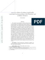 Algebraic Solution of Minimax Single-Facility Constrained Location Problems With Chebyshev and Rectilinear Distances