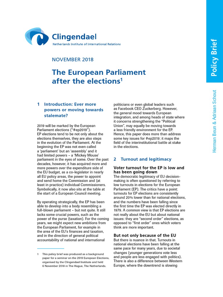 European Parliament Elections 2019 Insights | PDF | European Commission ...