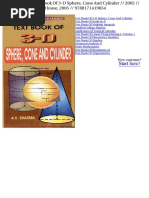 Text Book of 3 D Sphere Cone and Cylinder