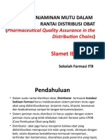 Penjaminan Mutu Sediaan Farmasi Dalam Rantai Distribusi