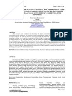 PENGARUH KEPEMILIKAN INSTITUSIONAL DAN KEPEMILIKAN ASING TERHADAP PENGUNGKAPAN CORPORATE SOCIAL RESPONSIBILITY PADA PERUSAHAAN LQ-45 YANG TERDAFTAR DI BURSA EFEK INDONESIA