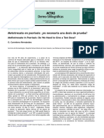 Metotrexato en Psoriasis: ¿Es Necesaria Una Dosis de Prueba?