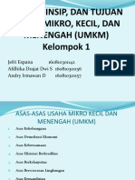 Kelompok 1 Asas, Prinsip, Dan Tujuan Usaha Mikro