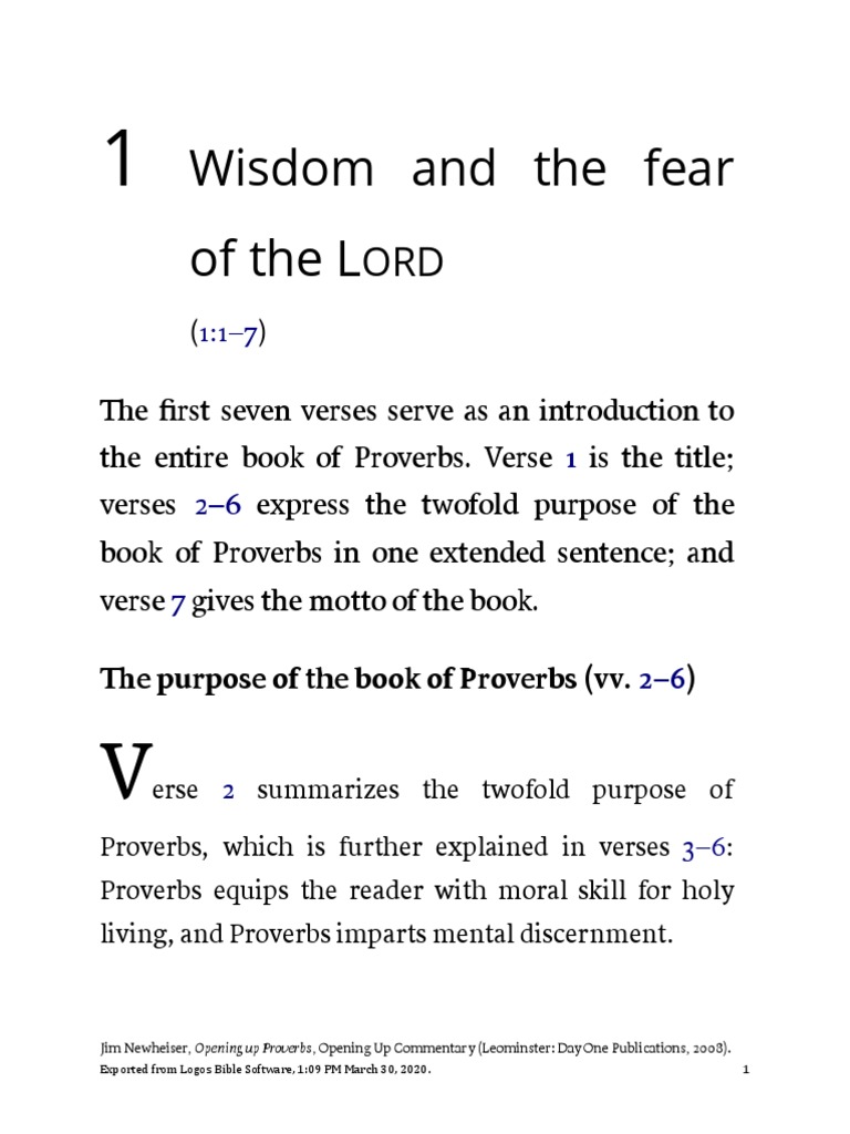 Understanding Proverbs: Wisdom Unpacked | PDF | Book Of Proverbs | Wisdom