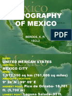 Topography of Mexico: Berdos, K. R. 1SCL2