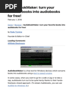 AudioBookMaker: Turn Your Favorite Books Into Audiobooks For Free!