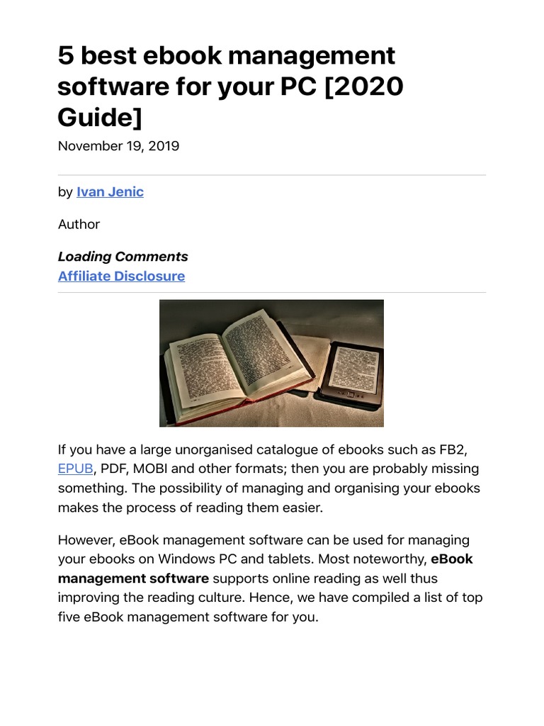 5 Best Ebook Management Software For Your PC (2020 Guide) PDF E Books Microsoft Windows