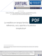 La Metafora en Terapia Familiar. Autores de Referencia, Uso y Aportes A La Practica Terapeutica