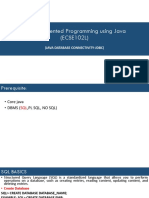 Object Oriented Programming Using Java (ECSE102L) : (Java Database Connectivity-Jdbc)