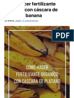 Cómo hacer fertilizante orgánico con cáscaras de plátano