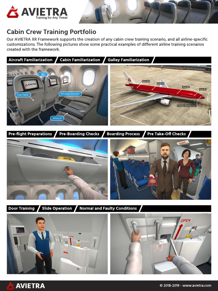 AVIETRA Cabin Crew Training Portfolio 2019 | PDF