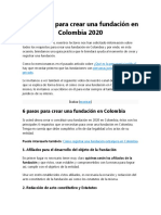 Requisitos para crear una fundación en Colombia 2020