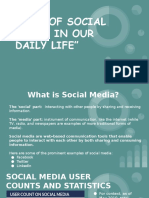 Role of Social Media in Our Daily Life