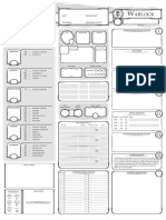 Class Character Sheet Warlock V12 Fillable PDF