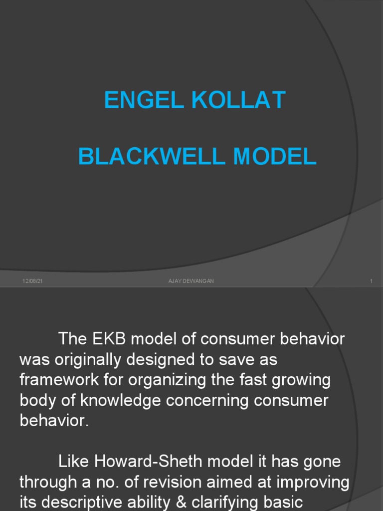 Engel Kollat Blackwell Model Overview | PDF | Decision Making | Behavior