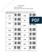 Ejercicio de teclado: notas en escala cromática