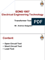 Lecture 9 - Transformer Tests PDF