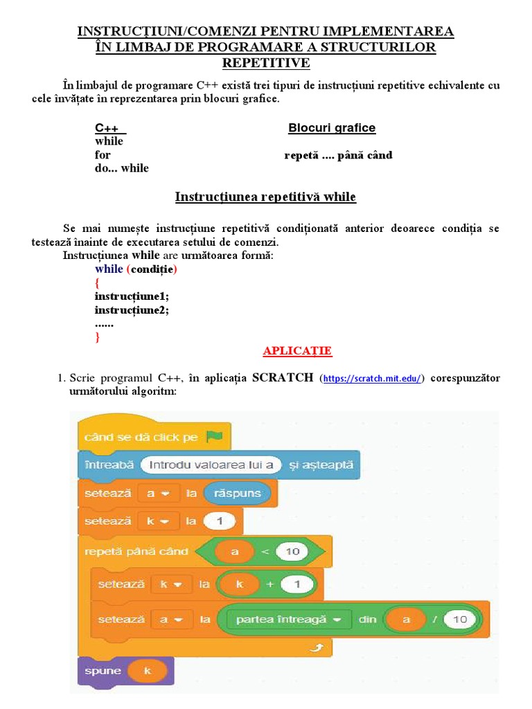 Structuri Repetitive | PDF