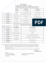 Mid Sem-Date Sheet