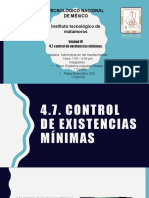 Control existencias mínimas