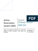 Airline Reservation System (ARS) : M.Baqir Hassan B08-010