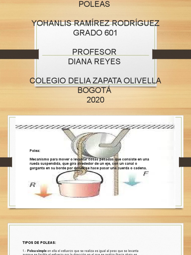 Poleas Diapositivas Pdf Ascensor Máquinas
