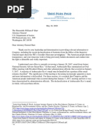 2020-05-18 RHJ to AG Barr Re Declassificaction of Rice Email