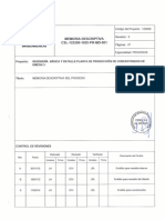 MEMORIA DESCRIPTIVA DE PROCESO TASA OMEGA