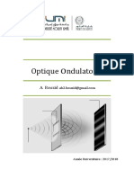 Optique - Ondulatoire Cours 01