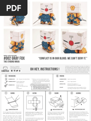 ninja metal gear paper toy