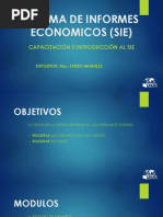 Manual de Capacitación SISTEMA DE INFORMES ECONOMICOS (SIE) PDF