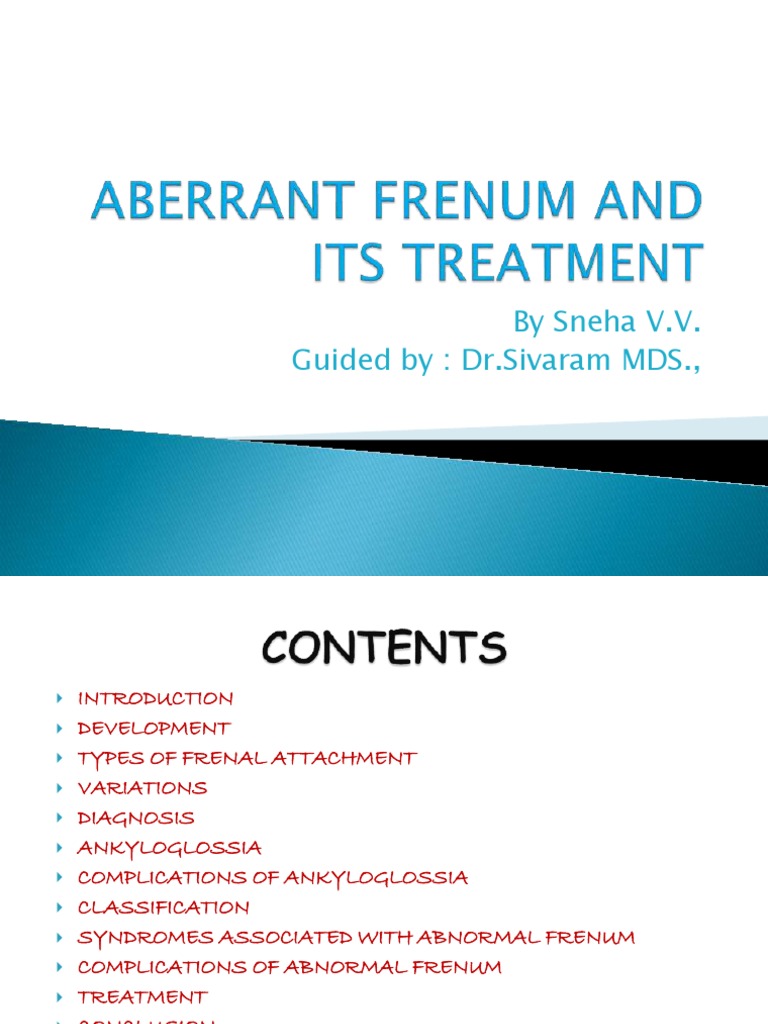 Frenal Attachment Classification and Issues | PDF | Tongue | Periodontology