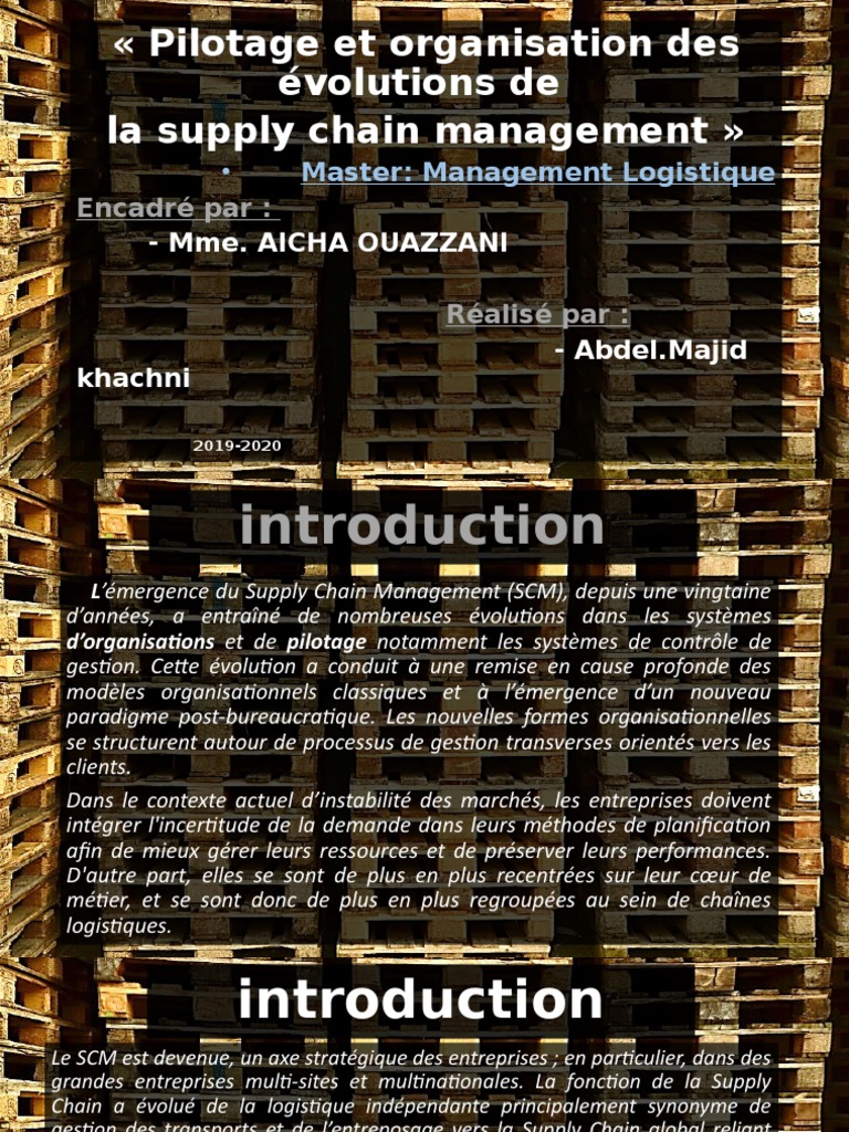 Pilotage stratégique de la supply chain | PDF | Logistique | Gestion de ...