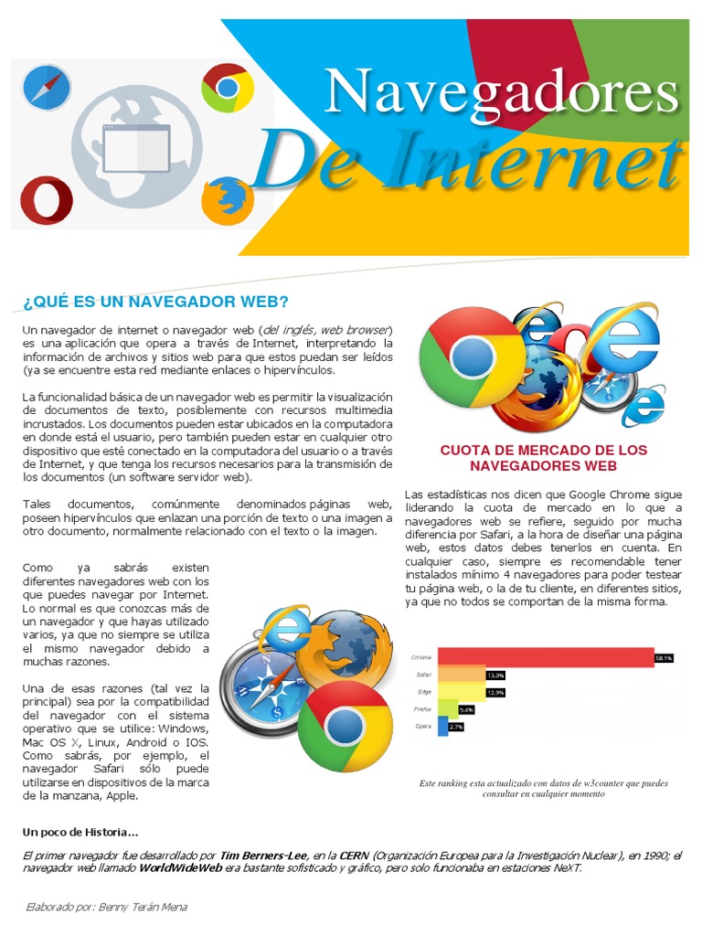 Navegadores de Internet | PDF | Red mundial | Internet y web