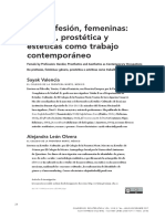 De Profesión, Femeninas Género, Prostética y Estéticas Como Trabajo Contemporáneo Revista